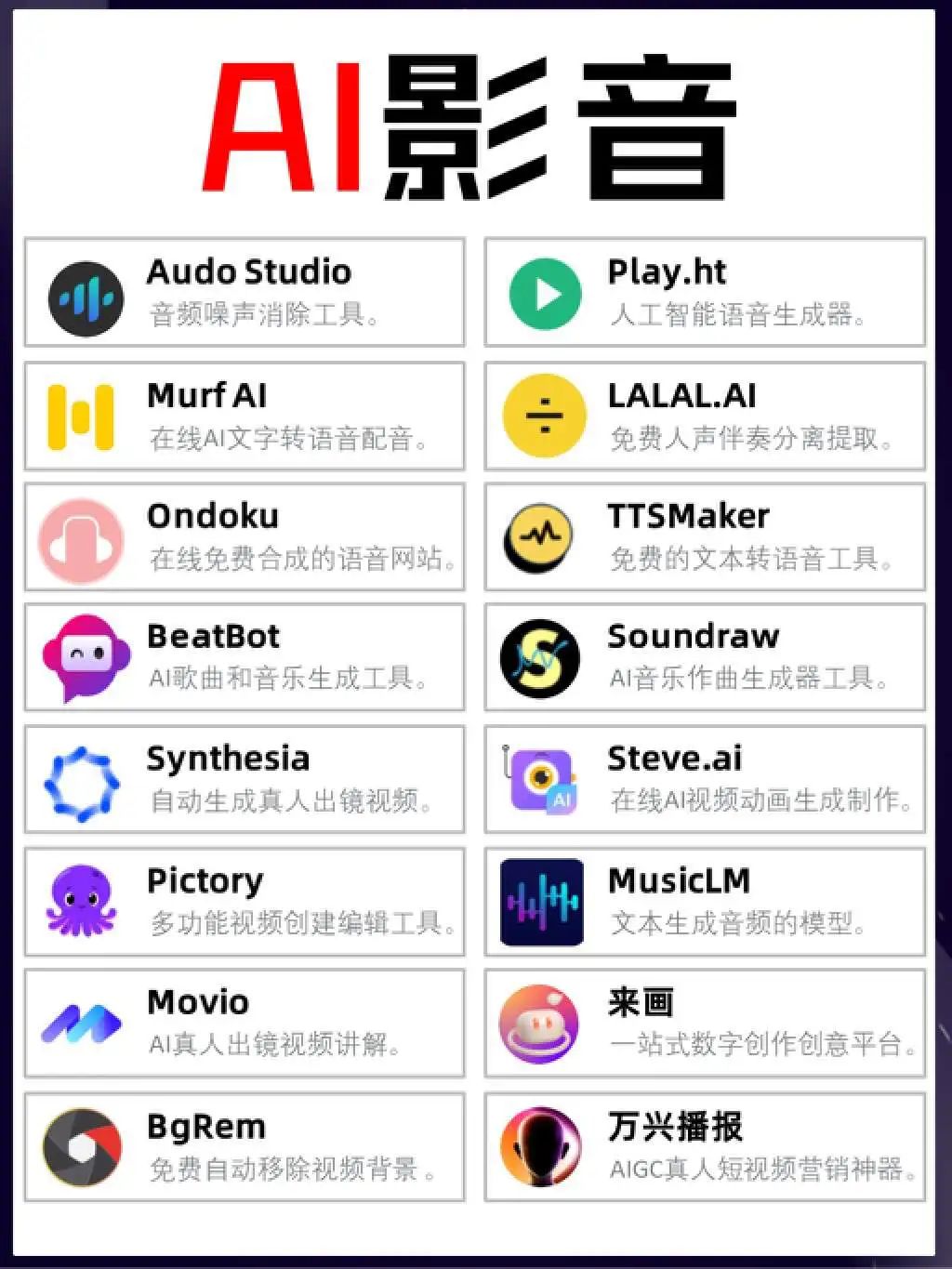 吐血整理！80个打工人必备 的 AI 工具合集，摸鱼也能升职加薪！